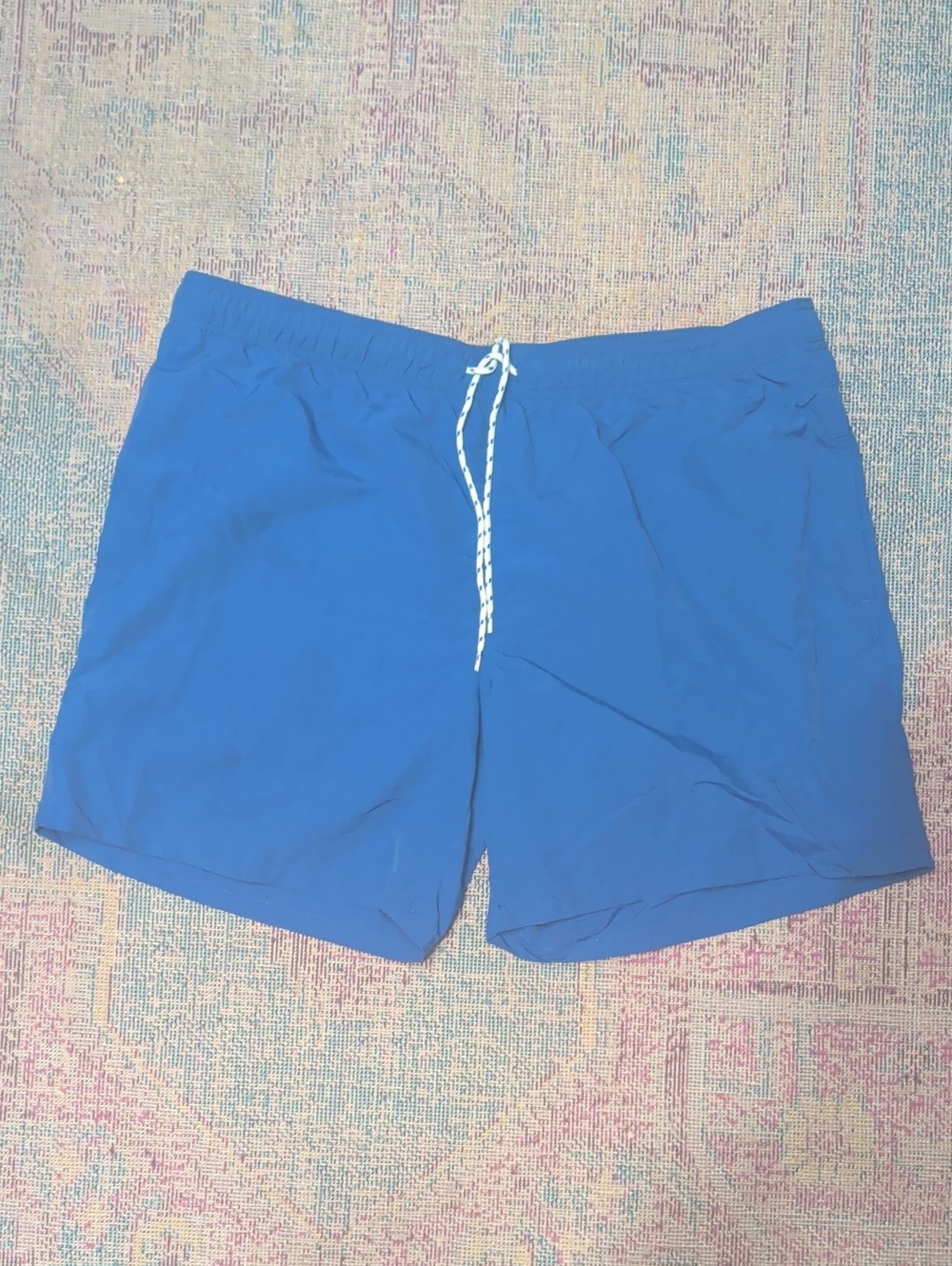Goodfellow & Co Blue Swim Trunks with White Drawstring Men's Large